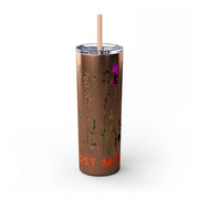 Skinny, Herbal Wrapped Tumbler with Straw, 20oz