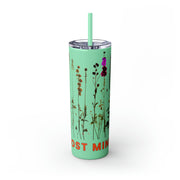 Skinny, Herbal Wrapped Tumbler with Straw, 20oz