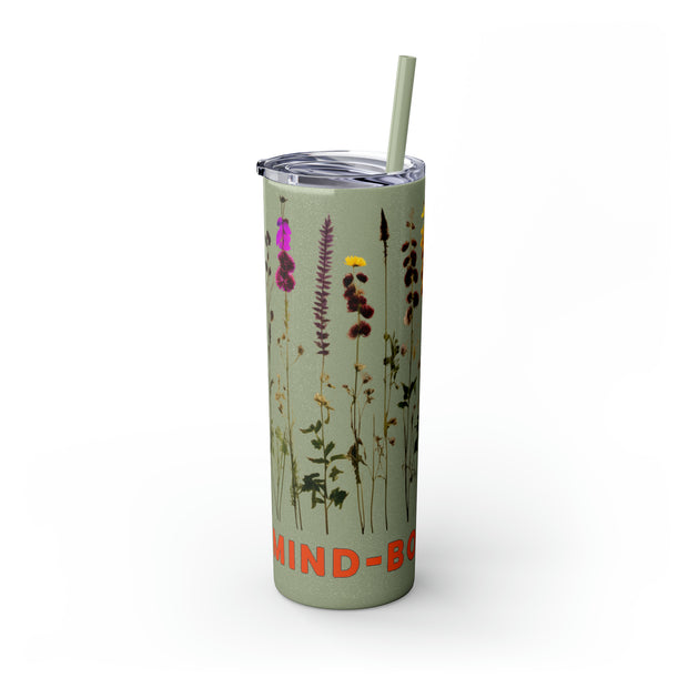 Skinny, Herbal Wrapped Tumbler with Straw, 20oz