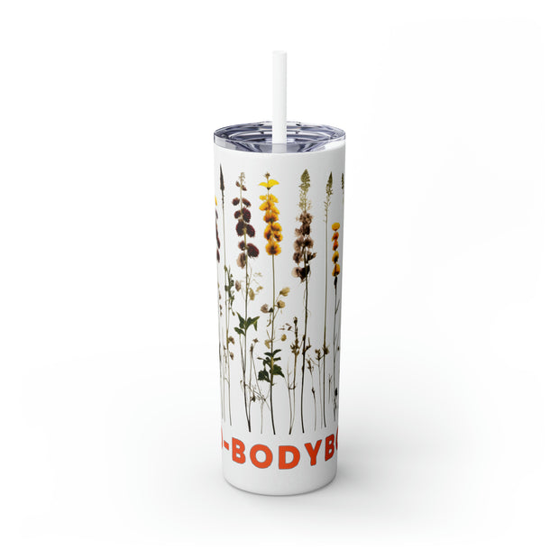 Skinny, Herbal Wrapped Tumbler with Straw, 20oz