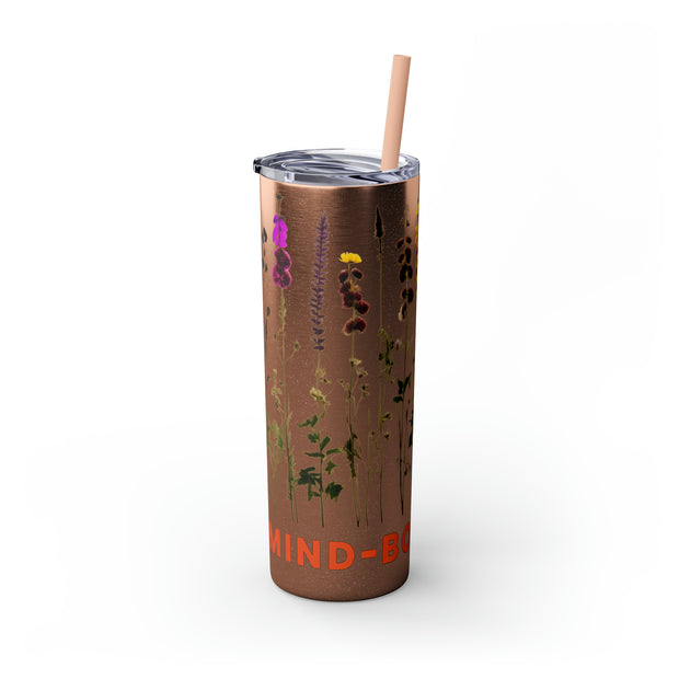 Skinny, Herbal Wrapped Tumbler with Straw, 20oz