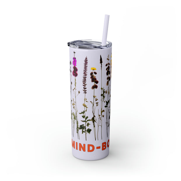 Skinny, Herbal Wrapped Tumbler with Straw, 20oz