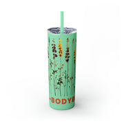 Skinny, Herbal Wrapped Tumbler with Straw, 20oz