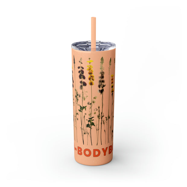 Skinny, Herbal Wrapped Tumbler with Straw, 20oz