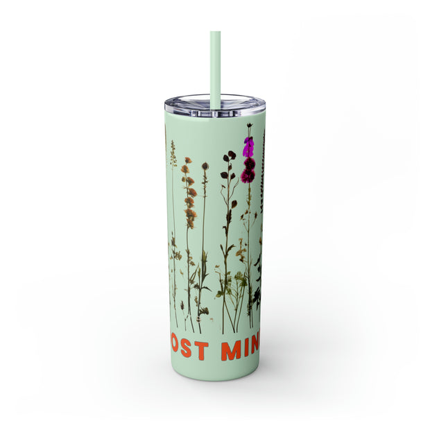 Skinny, Herbal Wrapped Tumbler with Straw, 20oz