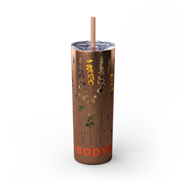 Skinny, Herbal Wrapped Tumbler with Straw, 20oz