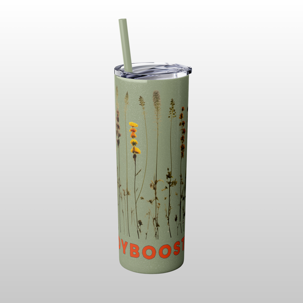 Skinny, Herbal Wrapped Tumbler with Straw, 20oz